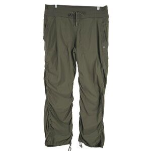 Lululemon Dance Studio Pants Womens Size 12 Green Drawstring Unlined PT-2559
